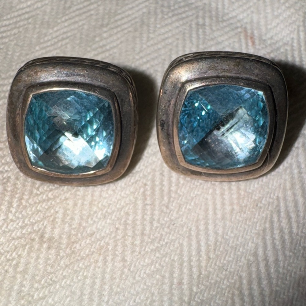 David Yurman Albion Blue Topaz Earrings
